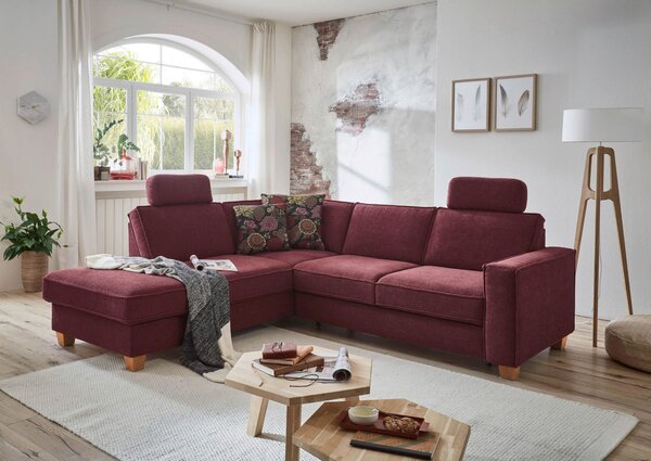 ROHOVÁ SEDAČKA, textil, tmavě červená Sit & More - Sedací soupravy, Online Only