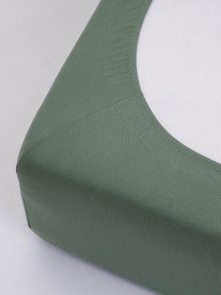 MK Lůžkoviny Jersey prostěradlo s elastanem Deluxe 120 × 200 cm - olivové