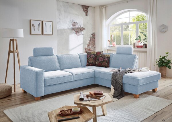 ROHOVÁ SEDAČKA, textil, světle modrá Sit & More - Sedací soupravy, Online Only