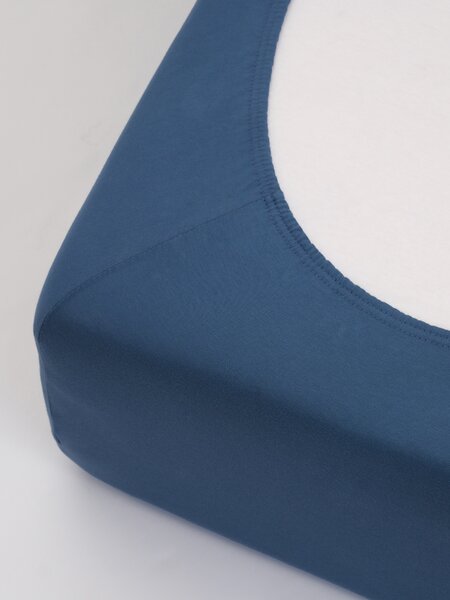 MK Lůžkoviny Jersey prostěradlo s elastanem Deluxe 120 × 200 cm - námořnicky modré