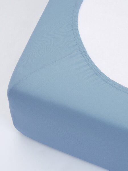 MK Lůžkoviny Jersey prostěradlo s elastanem Deluxe 120 × 200 cm – světle modrá