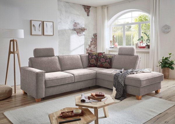 ROHOVÁ SEDAČKA, textil, šedohnědá Sit & More - Sedací soupravy, Online Only