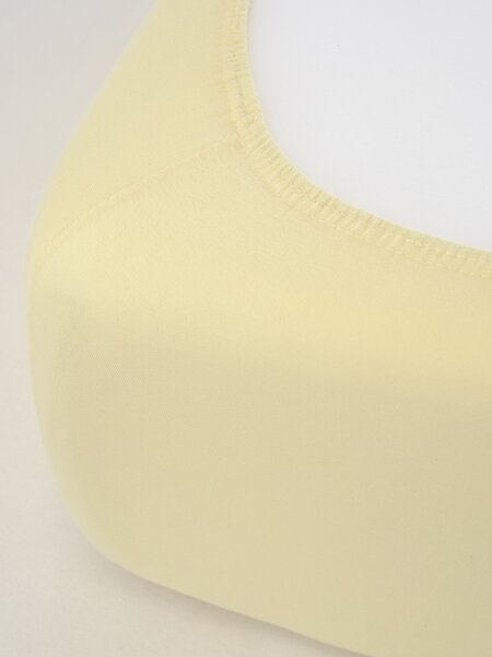 MK Lůžkoviny Jersey prostěradlo s elastanem Deluxe 120 × 200 cm – pastelově žlutá
