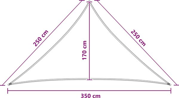 VidaXL Plachta proti slunci 160 g/m² 2,5 x 2,5 x 3,5 m HDPE [42032962] Barva: Černá