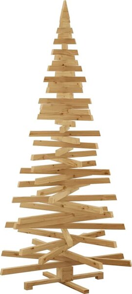 VidaXL Vánoční stromy Přírodní 210 cm Masivní borovicové dřevo [42016714] Barva: Přírodní (bez povrchové úpravy)