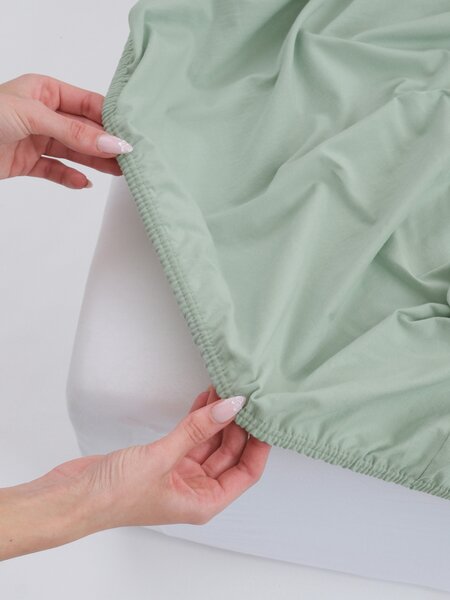 MK Lůžkoviny Jersey prostěradlo s elastanem Deluxe 120 × 200 cm – šalvějová