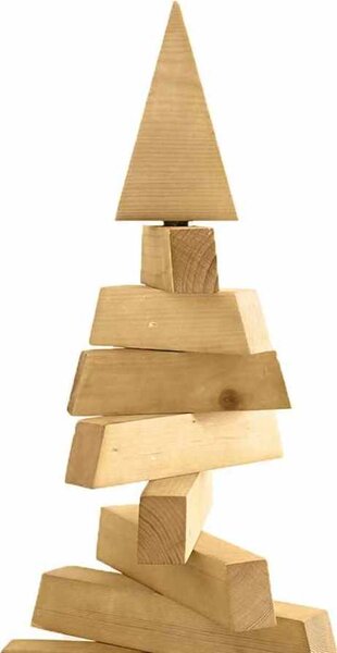 VidaXL Vánoční stromy Přírodní 210 cm Masivní borovicové dřevo [42016714] Barva: Přírodní (bez povrchové úpravy)