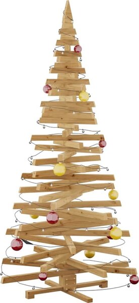 VidaXL Vánoční stromy Přírodní 210 cm Masivní borovicové dřevo [42016714] Barva: Přírodní (bez povrchové úpravy)