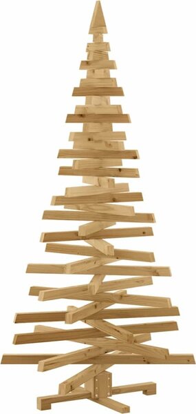 VidaXL Vánoční stromy Přírodní 180 cm Masivní borovicové dřevo [42016713] Barva: Přírodní (bez povrchové úpravy)