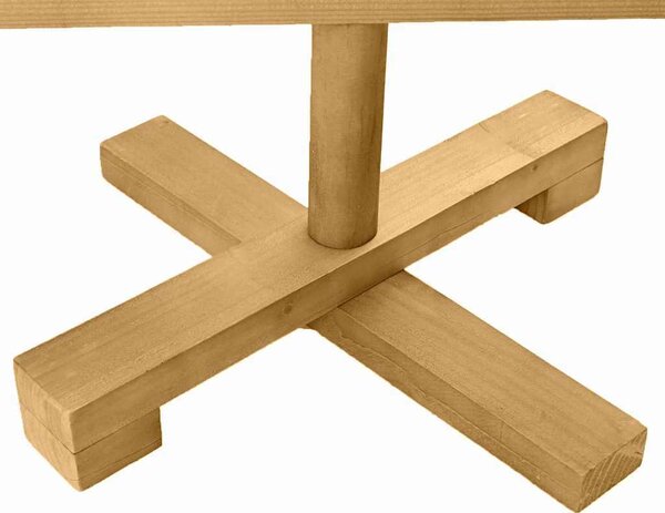 VidaXL Vánoční stromy Přírodní 210 cm Masivní borovicové dřevo [42016714] Barva: Přírodní (bez povrchové úpravy)