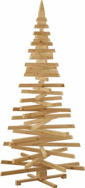 VidaXL Vánoční stromy Přírodní 210 cm Masivní borovicové dřevo [42016714] Barva: Přírodní (bez povrchové úpravy)