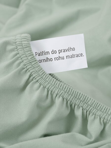 MK Lůžkoviny Jersey prostěradlo s elastanem Deluxe 120 × 200 cm – šalvějová