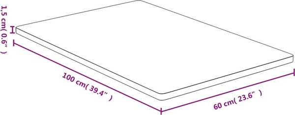 VidaXL Stolní deska 60 x 100 x 1,5 cm bambus [3154990]