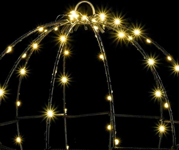 VidaXL Koule 2 ks 30 x 30 x 32 cm Kov 192 LED [42019109] Barva: Teplá bílá