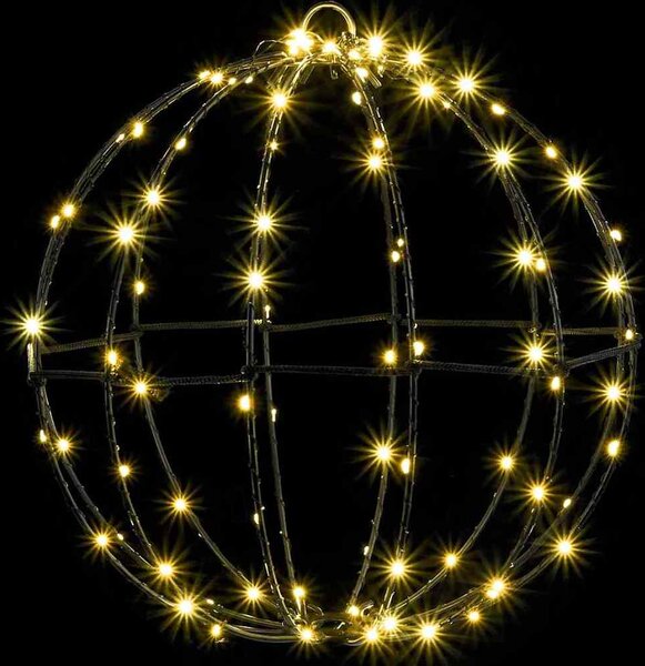 VidaXL Koule 2 ks 30 x 30 x 32 cm Kov 192 LED [42019109] Barva: Teplá bílá