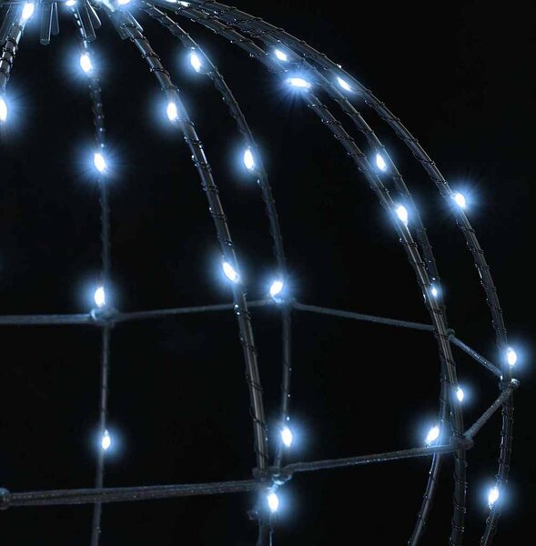 VidaXL Koule 30 x 30 x 32 cm Kov 96 LED [42019113] Barva: Studená bílá