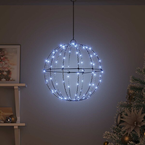 VidaXL Koule 40 x 40 x 42 cm Kov 120 LED [42019114] Barva: Studená bílá