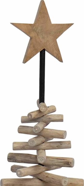 VidaXL Vánoční stromeček Hnědá 120 cm Masivní teakové dřevo [42017949]