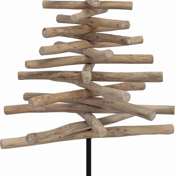 VidaXL Vánoční stromeček Hnědá 120 cm Masivní teakové dřevo [42017949]