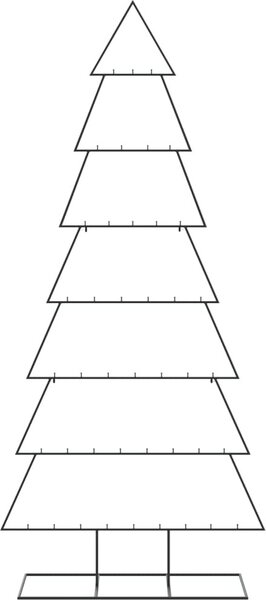 VidaXL Kovový vánoční stromeček pro dekorace 210 cm [4018953] Barva: Černá