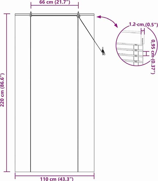 VidaXL Roleta Příroda 110 x 220 cm Bambus [42006903]