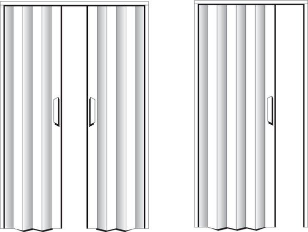 PETROMILA koženkové shrnovací dveře šířka 130cm ODSTÍN: BÉŽOVÁ, TYP: plné, VÝŠKA DVEŘÍ: 0-180cm
