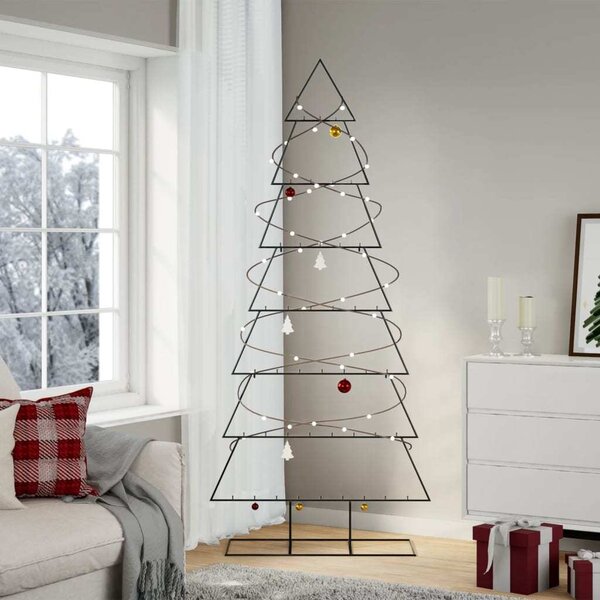 VidaXL Kovový vánoční stromeček pro dekorace 210 cm [4018953] Barva: Černá