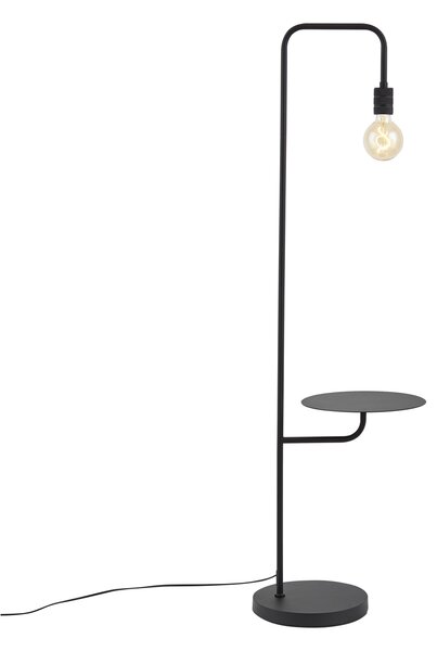 Moderní stojací lampa černá s kulatým stolem - Ostrich