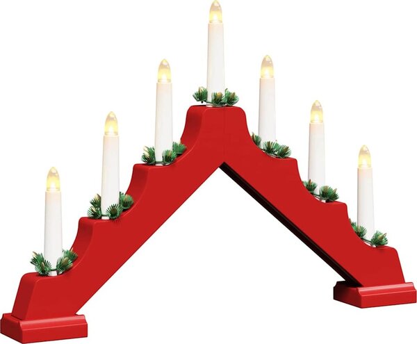 VidaXL Vánoční svíčkový most 3 ks 7 LED Teplá 39.5 x 5 x 29 cm [42019706] Barva: Přírodní