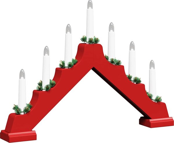 VidaXL Vánoční svíčkový most 3 ks 7 LED Teplá 39.5 x 5 x 29 cm [42019706] Barva: Přírodní