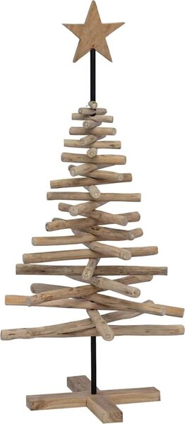 VidaXL Vánoční stromeček Hnědá 120 cm Masivní teakové dřevo [42017949]