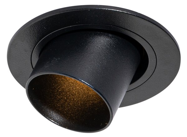 Moderní vestavné bodové svítidlo černé GU10 35mm kulaté otočné - Installa