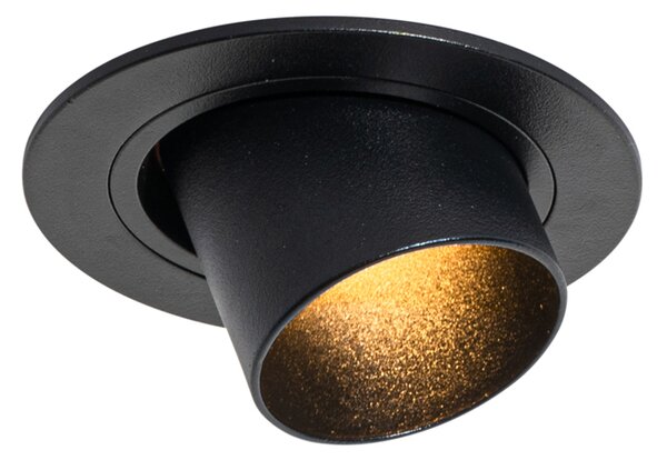 Moderní vestavné bodové svítidlo černé GU10 35mm kulaté otočné - Installa