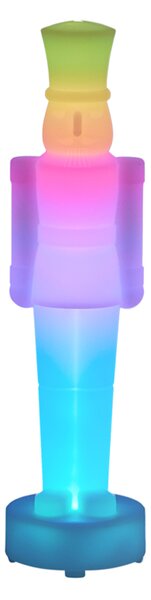 Vánoční stolní lampa bílá vč. LED stmívatelná a dobíjecí RGBW-IC - Louskáček