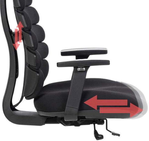 MERCURY kancelářská židle SPINE černá s PDH