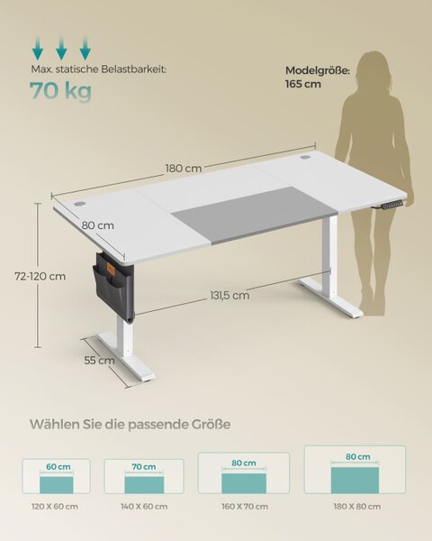 Elektrický kancelářský stůl LSD028WZ03