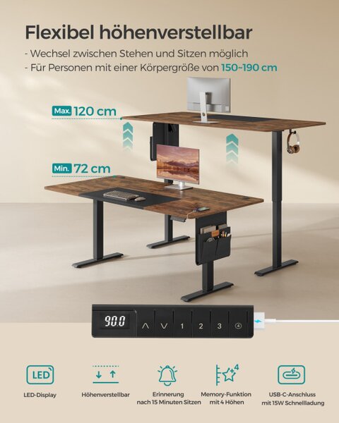 Elektrický kancelářský stůl LSD028KD01