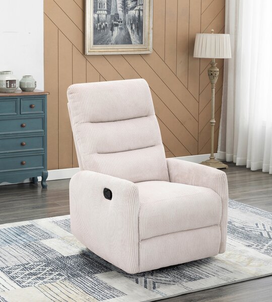 RELAXAČNÍ KŘESLO, kov, textil, béžová Carryhome - Relaxační křesla