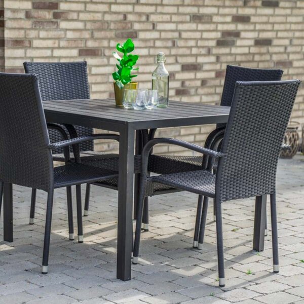 Vikio Zahradní ratanový set 90x90 pro 4 osoby DT280 antracit