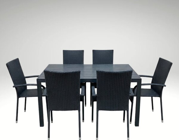Vikio Zahradní set 150x90 pro 6 osob DT276 antracit
