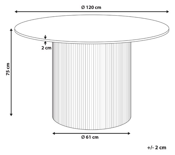 Jídelní stůl ALBINA Bílý mramor 120 cm 120 cm
