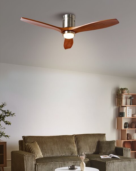 Stropní ventilátor se světlem PIAYE s dálkovým ovládáním LED Hnědá