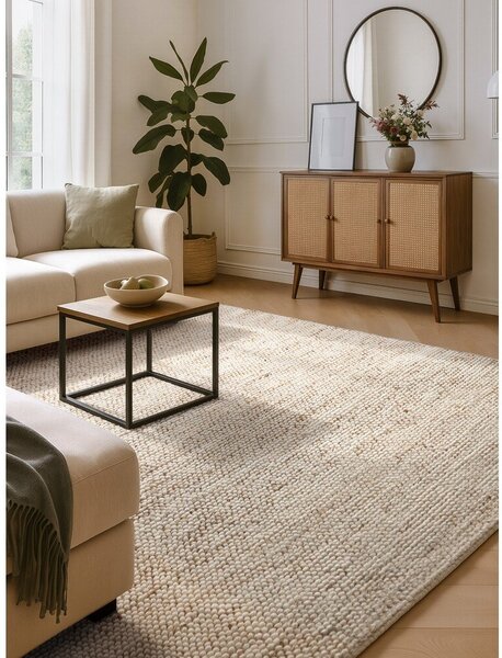 Béžový ručně tkaný koberec s příměsí vlny 160x230 cm Peas – Villeroy&Boch