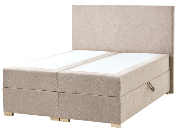 Kontinentální postel s úložným prostorem Tkanina MAJOR 120 x 200 cm Taupe