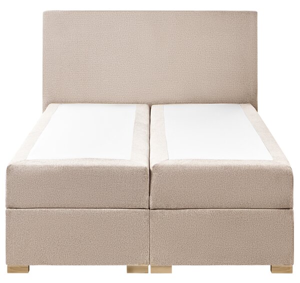 Kontinentální postel s úložným prostorem Tkanina MAJOR 120 x 200 cm Taupe