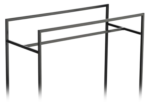 KOVOVÝ KVĚTINÁČ SE STOJÁNEM RECT 82X23X60 CM ČERNÁ