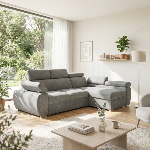 Sedací souprava BASTON | 255x170 cm | rozkládací + úložný prostor | VÝBĚR TKANIN