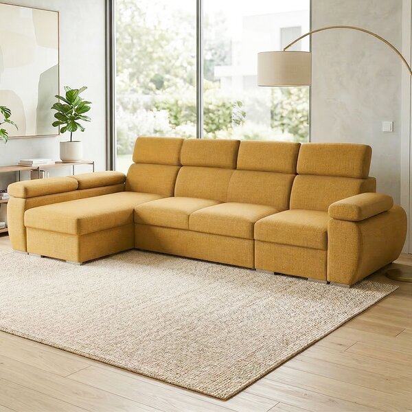 Sedací souprava BASTON | 170x315 cm | rozkládací + 2x úložný prostor | VÝBĚR TKANIN
