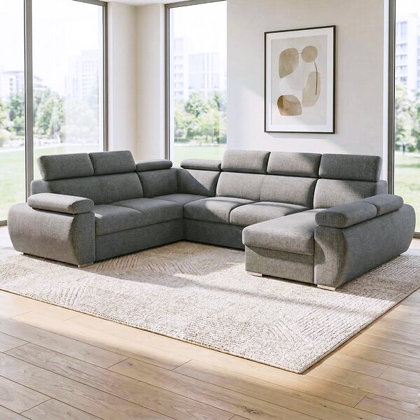 Sedací souprava BASTON | 260x325x170 cm | rozkládací + 2x úložný prostor | VÝBĚR TKANIN