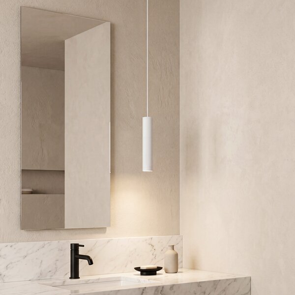 Designové závěsné svítidlo bílé GU10 50mm IP44 - Tuba